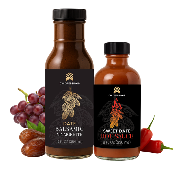 Date Balsamic Vinaigrette & Sweet Date Hot Sauce, Variety Pack